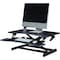 Lorell Lorell X-type Slim Desk Riser - 33 lb Load Capacity - 16.5" Height x 20" Width - Desktop - Black 99539 - alternate 8